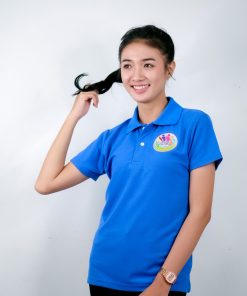 เสื้อโปโล สีฟ้าเข็ม