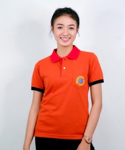 เสื้อโปโล สีส้มเข็ม