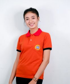 เสื้อโปโล สีส้มเข็ม
