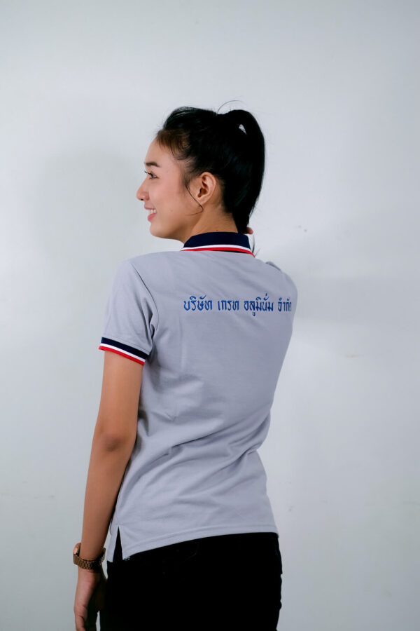 เสื้อโปโล สีเทา บริษัท เกรท อลูมินั่ม