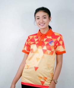 เสื้อโปโล สีส้ม + สกีน สีส้มออน
