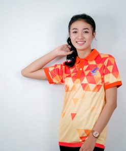 เสื้อโปโล สีส้ม + สกีน สีส้มออน