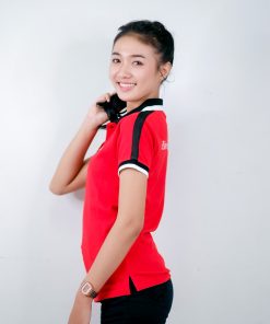 เสื้อโปโล สีแดง + สีดำ บริษัท เกรท อลูมินั่ม