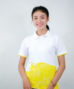 เสื้อโปโล ขาว + เหลือง