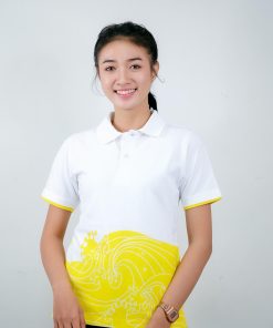 เสื้อโปโล ขาว + เหลือง