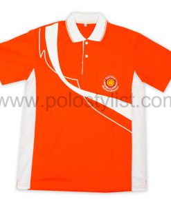 เสื้อโปโล สีแดง + สีขาว