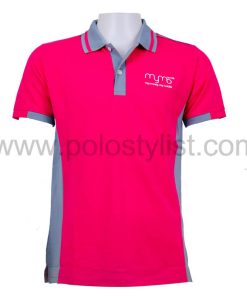 เสื้อโปโล สีชมพู บริษัท Mymo