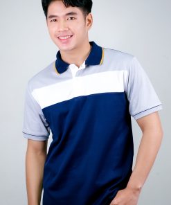 เสื้อโปโล สีขาว สีน้ำเงิน สีเทา เสื้อโปโลกีฬา เสื้อโปโลออกไปเที่ยว