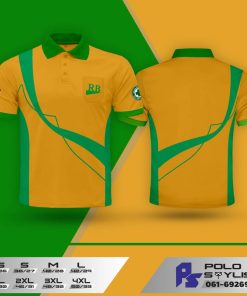 เสื้อโปโล สีเหลือง ปกสีเขียว เสื้อโปโลกีฬา เสื้อโปโลไปเที่ยว