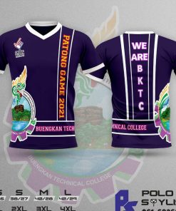 เสื้อคอวี สีกรม สกรีน PATONG GAME 2021