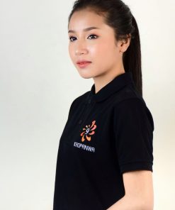 เสื้อโปโลหญิงสีดำ ปัก KAOPANWA