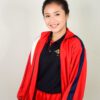 เสื้อโปโลกีฬา เสื้อเจ็คเก็ต สีแดง แถบดำ