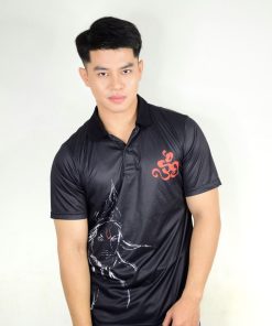 เสื้อโปโลสีดำ + พิมพ์ลาย ARTS