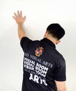 เสื้อโปโลสีดำ + พิมพ์ลาย ARTS