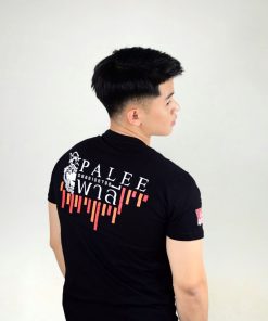 เสื้อโปโล สีดำ พิมลาย Palee