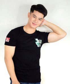 เสื้อโปโล สีดำ พิมลาย Palee