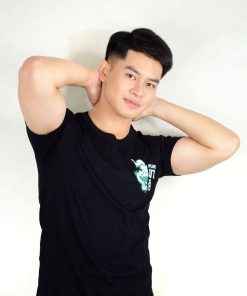 เสื้อโปโล สีดำ พิมลาย Palee