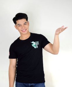 เสื้อโปโล สีดำ พิมลาย Palee