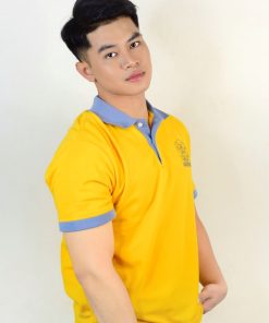 เสื้อโปโล สีเหลือง + ปกเทา