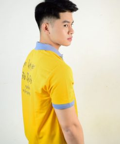 เสื้อโปโล สีเหลือง + ปกเทา