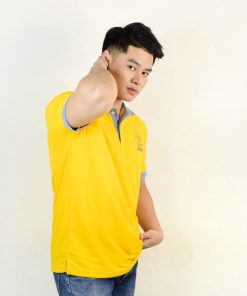 เสื้อโปโล สีเหลือง + ปกเทา