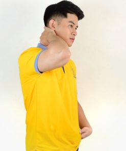 เสื้อโปโล สีเหลือง + ปกเทา