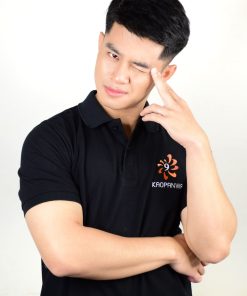 เสื้อโปโลสีดำ + สกรีน I AM NUMBER NINE