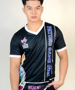 เสื้อคอวี สกรีน PATONG GAME