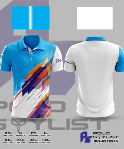 เสื้อโปโล สีฟ้า สีขาว