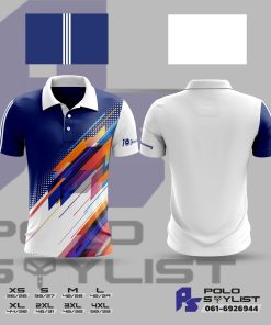 เสื้อโปโล สีน้ำเงิน + สีขาว
